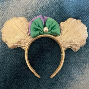 Disney Park BaubleBar Ariel The Little Mermaid Seashell Pearl Ear Headband